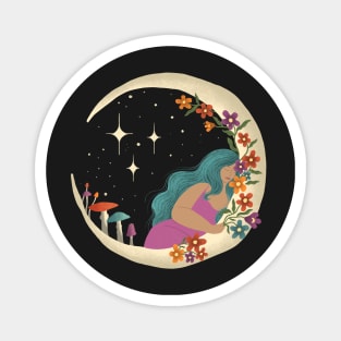 Mushroom Moon Dreamer Magnet